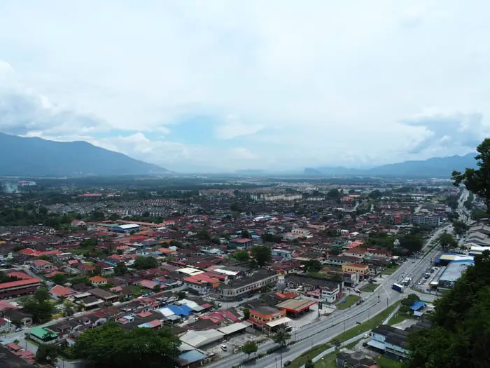 View Of Ipoh From The Summit Of Perak Cave Temple