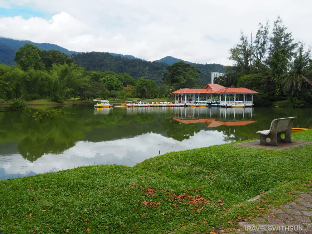 View Of The Paddle Boats Dock At Taiping Lake Gardens