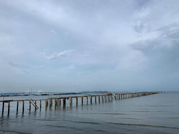 View Of The Second Penang Bridge From Medan Ikan Bakar Teluk Tempoyak