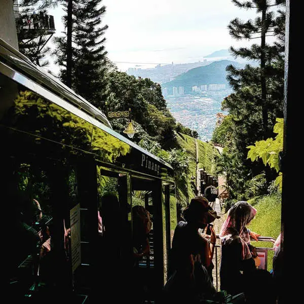 Visitors Alighting From The Funicular At Penang Hill - photo credits to jadewwinks (Instagram)