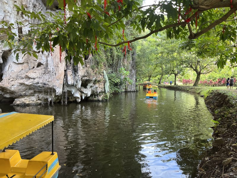 Visitors Can Ride Paddle Boats Along A Small Lake At Kek Lok Tong