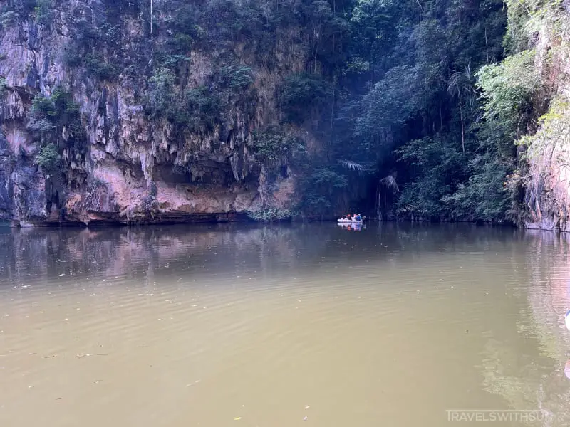 Visitors On A Boat At Tasik Cermin In Ipoh