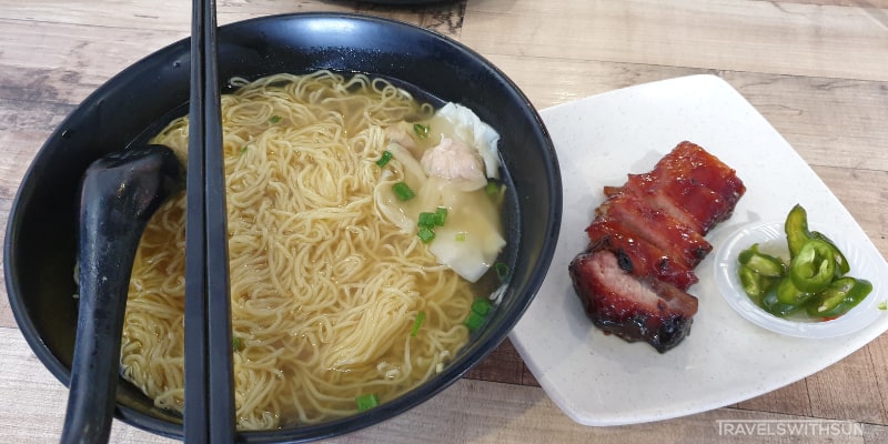 Wanton Noodles With Char Siu Slices At TNR By Sean & Angie