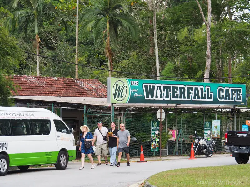 Waterfall Cafe Outside Penang Botanic Gardens
